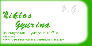 miklos gyurina business card